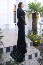 Celeste Modest Evening Gown - Draped Lace Detail 2026
