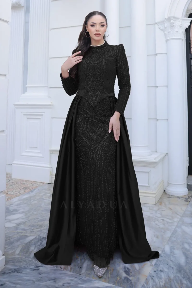 Celeste Modest Evening Gown - Stone Embellished Convertible 2026