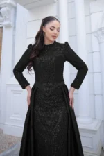 Celeste Modest Evening Gown - Stone Embellished Convertible 2026