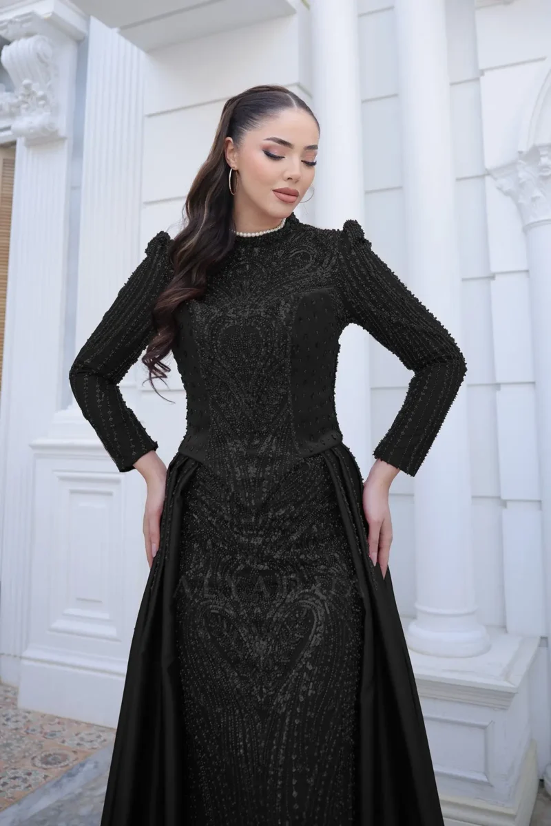 Celeste Modest Evening Gown - Stone Embellished Convertible 2026