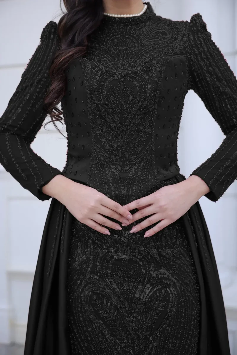 Celeste Modest Evening Gown - Stone Embellished Convertible 2026