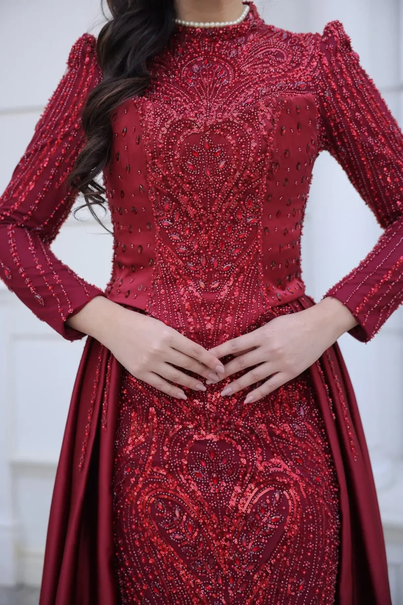 Celeste Modest Evening Gown - Stone Embellished Convertible 2026