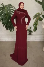 Corvelle Hijab Evening Dress - Stone-embellished Bodice 2026