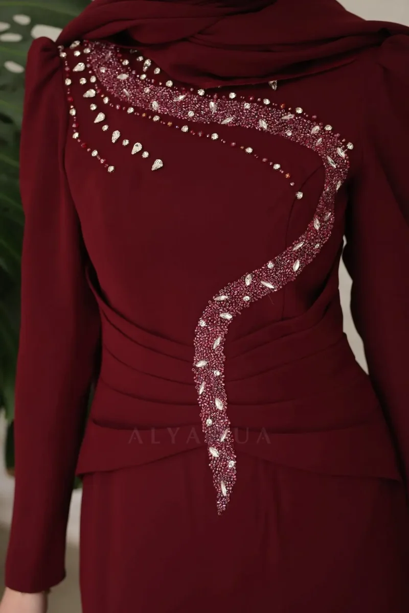 Corvelle Hijab Evening Dress - Stone-embellished Bodice 2026
