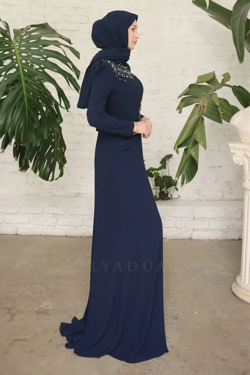 Corvelle Hijab Evening Dress - Stone-embellished Bodice 2026