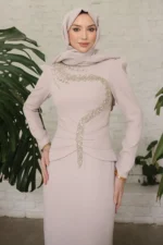 Corvelle Hijab Evening Dress - Stone-embellished Bodice 2026