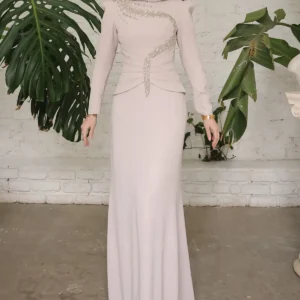 Corvelle Hijab Evening Dress - Stone-embellished Bodice 2026