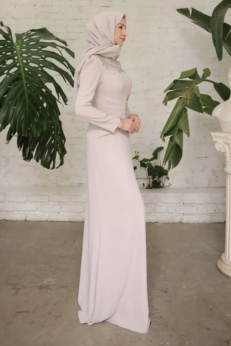 Corvelle Hijab Evening Dress - Stone-embellished Bodice 2026