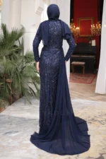 Crystelle Modest Evening Gown - Cross Stone Trim 2026