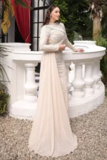 Crystelle Modest Evening Gown - Cross Stone Trim 2026
