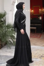 Crystelle Modest Evening Gown - Cross Stone Trim 2026