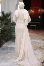 Crystelle Modest Evening Gown - Cross Stone Trim 2026
