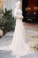 Crystelle Modest Evening Gown - Cross Stone Trim 2026