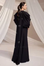 Dravelle Hijab Evening Dress - Draped Shoulder Brooch Detail 2026
