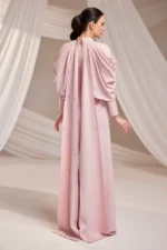Dravelle Hijab Evening Dress - Draped Shoulder Brooch Detail 2026