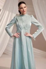 Drelvaine Modest Formal Dress - Draped Chest Chiffon Gown 2026