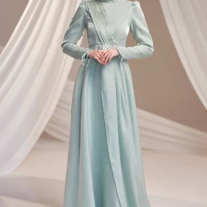 Drelvaine Modest Formal Dress - Draped Chest Chiffon Gown 2026