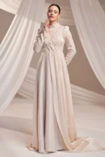 Drelvaine Modest Formal Dress - Draped Chest Chiffon Gown 2026