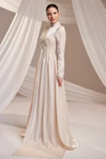 Drelvaine Modest Formal Dress - Draped Chest Chiffon Gown 2026