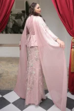 Florenne Modest Formal Dress - Draped Waist Floral Embroidery 2026