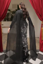 Florenne Modest Formal Dress - Draped Waist Floral Embroidery 2026