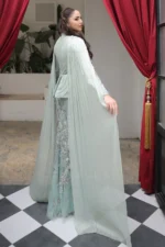Florenne Modest Formal Dress - Draped Waist Floral Embroidery 2026