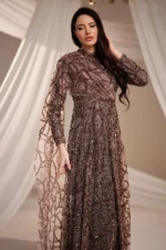 Lirenne Modest Formal Dress - Sequin Lace Drape 2026