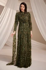 Lirenne Modest Formal Dress - Sequin Lace Drape 2026