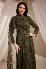 Lirenne Modest Formal Dress - Sequin Lace Drape 2026