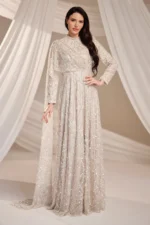 Lirenne Modest Formal Dress - Sequin Lace Drape 2026