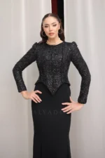 Melvaine Modest Formal Dress - Lace Bodice Mermaid 2026