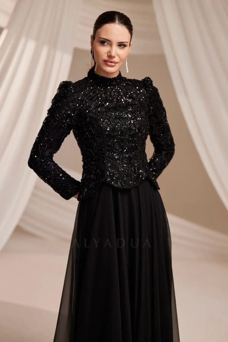 Orvaine Islamic Evening Gown - Chiffon Lace Gown 2026