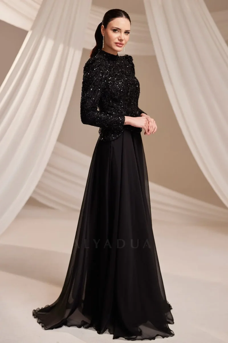 Orvaine Islamic Evening Gown - Chiffon Lace Gown 2026