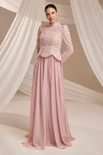 Orvaine Islamic Evening Gown - Chiffon Lace Gown 2026