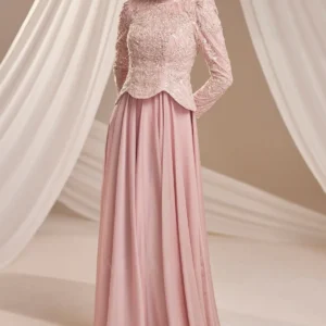 Orvaine Islamic Evening Gown - Chiffon Lace Gown 2026