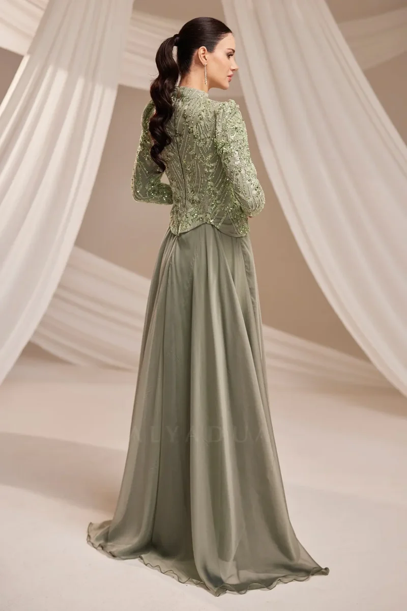 Orvaine Islamic Evening Gown - Chiffon Lace Gown 2026