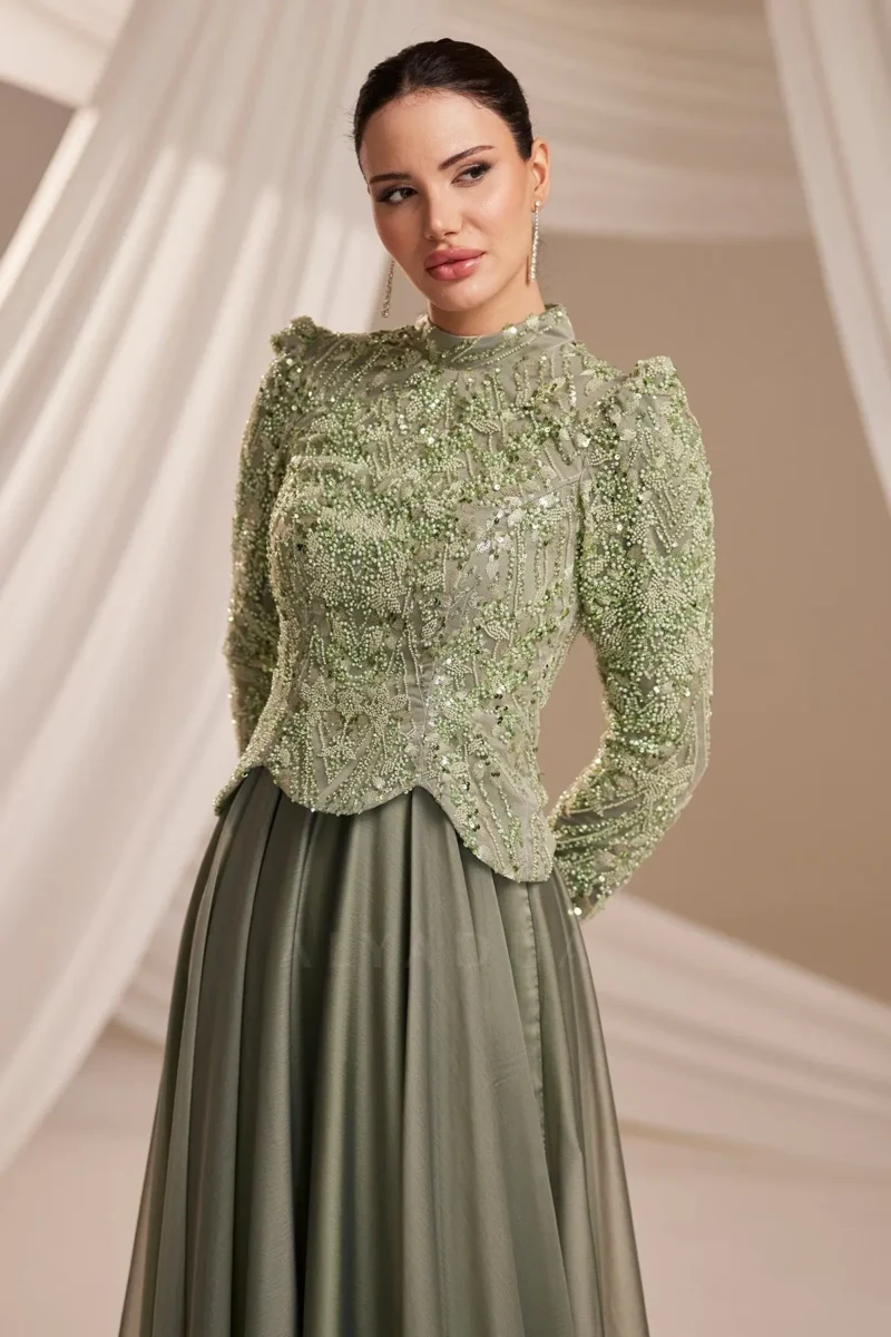 Orvaine Islamic Evening Gown - Chiffon Lace Gown 2026