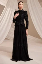 Orvaine Islamic Evening Gown - Chiffon Lace Gown 2026