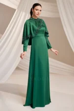 Pellara Modest Formal Dress - Cape-shoulder Embroidery 2026