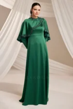 Pellara Modest Formal Dress - Cape-shoulder Embroidery 2026