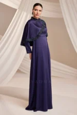 Pellara Modest Formal Dress - Cape-shoulder Embroidery 2026