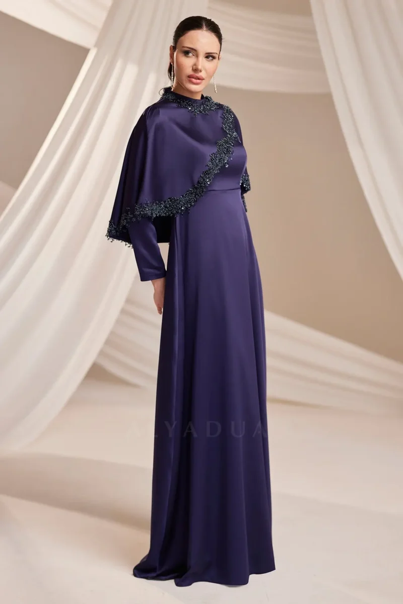 Pellara Modest Formal Dress - Cape-shoulder Embroidery 2026