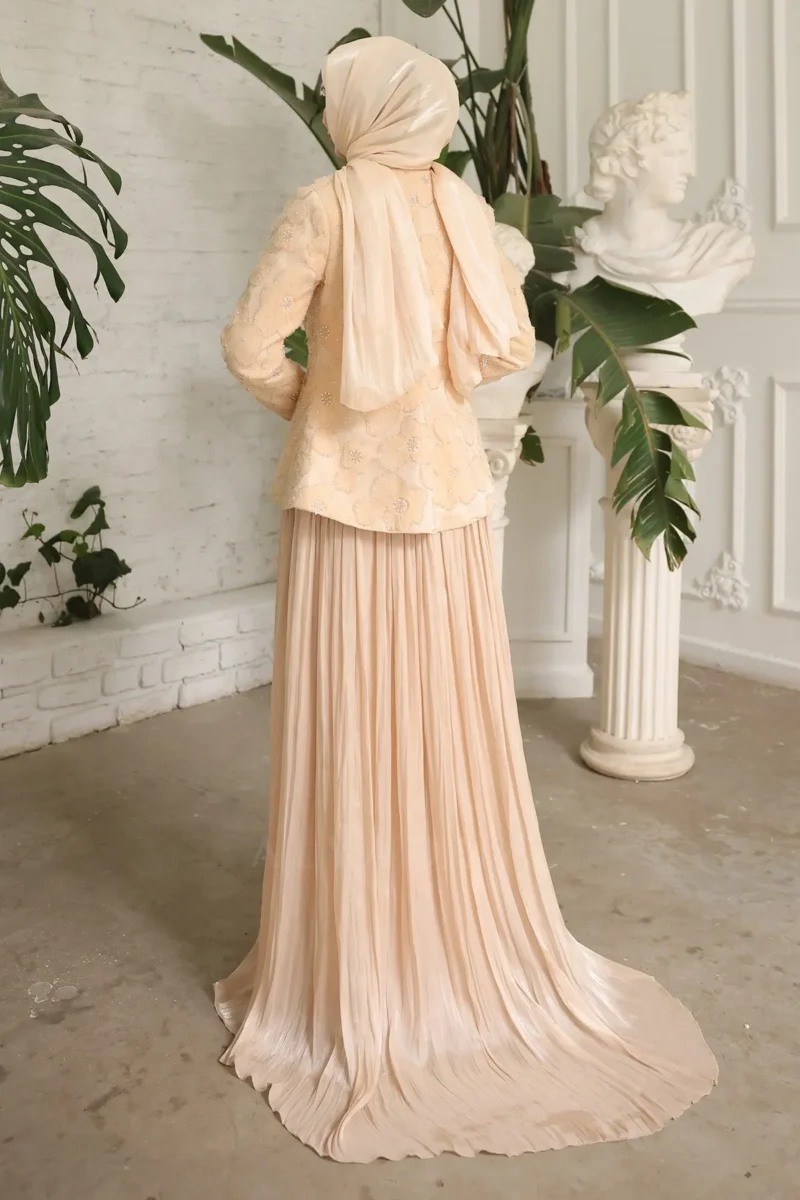 Pellenne Modest Evening Gown - Pleated Skirt Jacket 2026