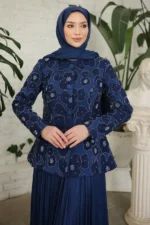 Pellenne Modest Evening Gown - Pleated Skirt Jacket 2026