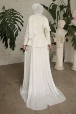 Pellenne Modest Evening Gown - Pleated Skirt Jacket 2026