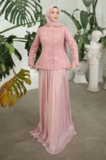 Pellenne Modest Evening Gown - Pleated Skirt Jacket 2026