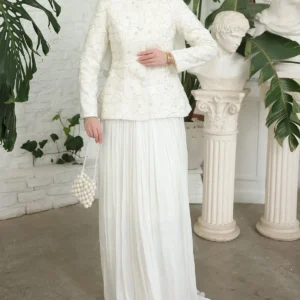 Pellenne Modest Evening Gown - Pleated Skirt Jacket 2026