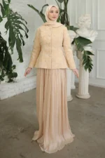 Pellenne Modest Evening Gown - Pleated Skirt Jacket 2026