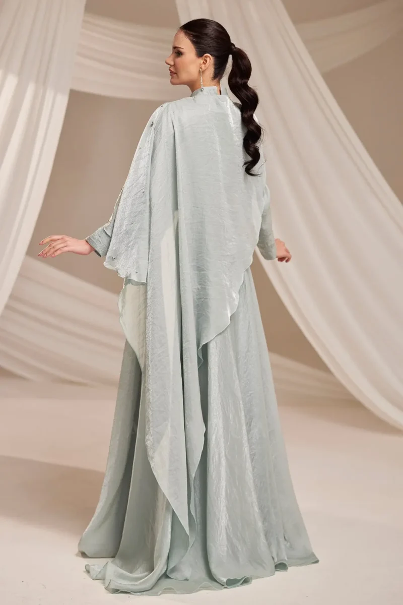 Quelvine Islamic Evening Gown - Asymmetric Layered Bodice 2026