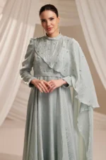 Quelvine Islamic Evening Gown - Asymmetric Layered Bodice 2026